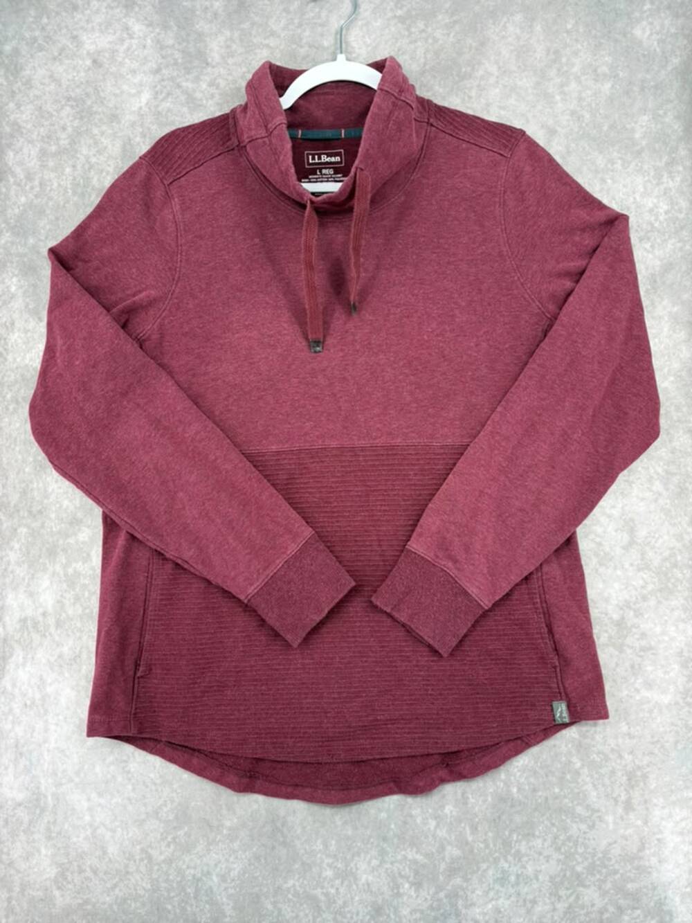 L.L.Bean Burgundy Cowl Neck Pullover Women’s L